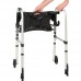 Drive Medical 10233 Clever-Lite LS Rollator Walker with Seat and Push Down Brakes 1119167